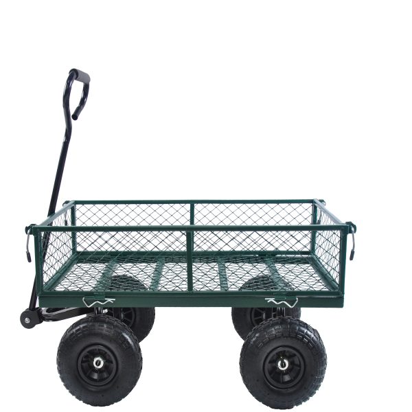 Wagon Cart Garden cart trucks make it easier to transport firewood (green)