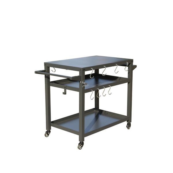 3-Shelf Outdoor Grill Table, Grill Cart Outdoor with Wheels, Pizza Oven and Food Prep Table, Blackstone Table with Stainless Steel Tabletop, Grill Stand for Blackstone Griddle for Outside BBQ 3-Shelf Outdoor Grill Table, Grill Cart Outdoor with Wheels, Pizza Oven and Food Prep Table, Blackstone Table with Stainless Steel Tabletop, Grill Stand for Blackstone Griddle for Outside BBQ