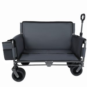 3-in-1 Folding Wagon Cart with Bench Seat & Storage patent protection - Includes 1 ice pack, 500lbs Heavy-Duty Utility Wagon, 180L Capacity All-Terrain Wheels for Camping, Beach, Sports, Garden, gray 3-in-1 Folding Wagon Cart with Bench Seat & Storage patent protection - Includes 1 ice pack, 500lbs Heavy-Duty Utility Wagon, 180L Capacity All-Terrain Wheels for Camping, Beach, Sports, Garden, gray