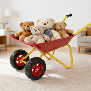 Children's metal trolley, Load-bearing capacity: 33LBS,children's heavy vehicle, metal structure two-wheeled trolley, steel pallet, can be used in gardens, loading leaves, soil, sand, etc. (red) Children's metal trolley, Load-bearing capacity: 33LBS,children's heavy vehicle, metal structure two-wheeled trolley, steel pallet, can be used in gardens, loading leaves, soil, sand, etc. (red)