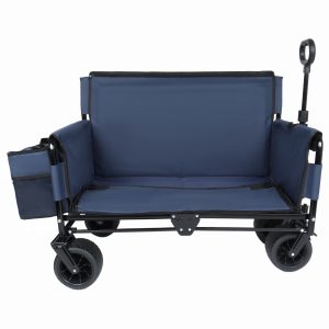 3-in-1 Folding Wagon Cart with Bench Seat & Storage, patent protection- Includes 1 ice pack, 500lbs Heavy-Duty, 180L Capacity All-Terrain Wheels for Camping, Beach, Sports, Garden, dark blue 3-in-1 Folding Wagon Cart with Bench Seat & Storage, patent protection- Includes 1 ice pack, 500lbs Heavy-Duty, 180L Capacity All-Terrain Wheels for Camping, Beach, Sports, Garden, dark blue