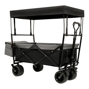 480Lbs Collapsible Wagon with Canopy,Wagon Stroller with 7" All-Terrain Wheels, Lightweight Foldable Wagon, Large Capacity for Camping, Shopping, Sports, and Garden Use,black with mosquito net 480Lbs Collapsible Wagon with Canopy,Wagon Stroller with 7" All-Terrain Wheels, Lightweight Foldable Wagon, Large Capacity for Camping, Shopping, Sports, and Garden Use,black with mosquito net