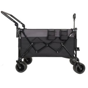 Multi-Functional Push-Pull Folding Wagon Cart with Rotating Handle & 360° All-Terrain Wheels – Heavy-Duty, Adjustable Design, Large Capacity for Transport, Groceries, and Outdoor Use, Black- Gray Multi-Functional Push-Pull Folding Wagon Cart with Rotating Handle & 360° All-Terrain Wheels – Heavy-Duty, Adjustable Design, Large Capacity for Transport, Groceries, and Outdoor Use, Black- Gray