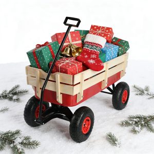 outdoor sport wagon tools cart wooden side panels air tires Wagon (red) outdoor sport wagon tools cart wooden side panels air tires Wagon (red)