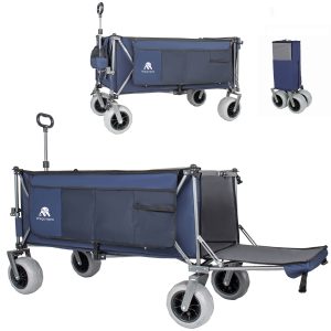 67in Extra long large Heavy Duty Utility Beach Wagons with Opened Tailgate and All-Terrain Wheels, 500lbs Capacity, Patented Ultra-Stable Frame, No Assembly Needed, Dark Blue+Gray 67in Extra long large Heavy Duty Utility Beach Wagons with Opened Tailgate and All-Terrain Wheels, 500lbs Capacity, Patented Ultra-Stable Frame, No Assembly Needed, Dark Blue+Gray