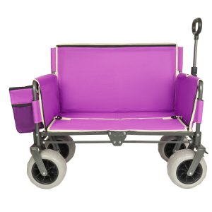 3-in-1 Heavy-Duty Folding Wagon Cart with Bench Seat & Storage, patent protection-Includes 1 ice pack, 500lbs, 180L Capacity, All-Terrain Wheels for Camping, Beach, Sports, Garden, Fish, Purple 3-in-1 Heavy-Duty Folding Wagon Cart with Bench Seat & Storage, patent protection-Includes 1 ice pack, 500lbs, 180L Capacity, All-Terrain Wheels for Camping, Beach, Sports, Garden, Fish, Purple