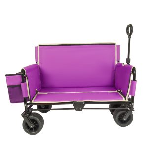 3-in-1 Folding Wagon Cart with Bench Seat & Storage, patent protection - Includes 1 ice pack, 500lbs Heavy-Duty, 180L Capacity All-Terrain Wheels for Camping, Beach, Sports, Garden, purple 3-in-1 Folding Wagon Cart with Bench Seat & Storage, patent protection - Includes 1 ice pack, 500lbs Heavy-Duty, 180L Capacity All-Terrain Wheels for Camping, Beach, Sports, Garden, purple