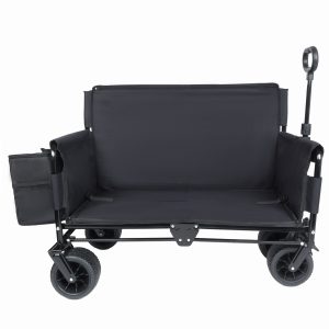 3-in-1 Convertible Folding Wagon Cart with Bench Seat & Storage - Includes 1 ice pack, 500lbs Heavy-Duty Utility Wagon, 180L Capacity All-Terrain Wheels for Camping, Beach, Sports, Garden, black 3-in-1 Convertible Folding Wagon Cart with Bench Seat & Storage - Includes 1 ice pack, 500lbs Heavy-Duty Utility Wagon, 180L Capacity All-Terrain Wheels for Camping, Beach, Sports, Garden, black